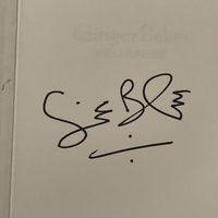 Ginger Baker signed Hellraiser hardback book