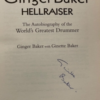 Ginger Baker signed Hellraiser hardback book