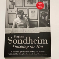 Stephen Sondheim signed Finishing The Hat hardback book