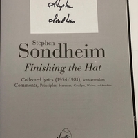 Stephen Sondheim signed Finishing The Hat hardback book