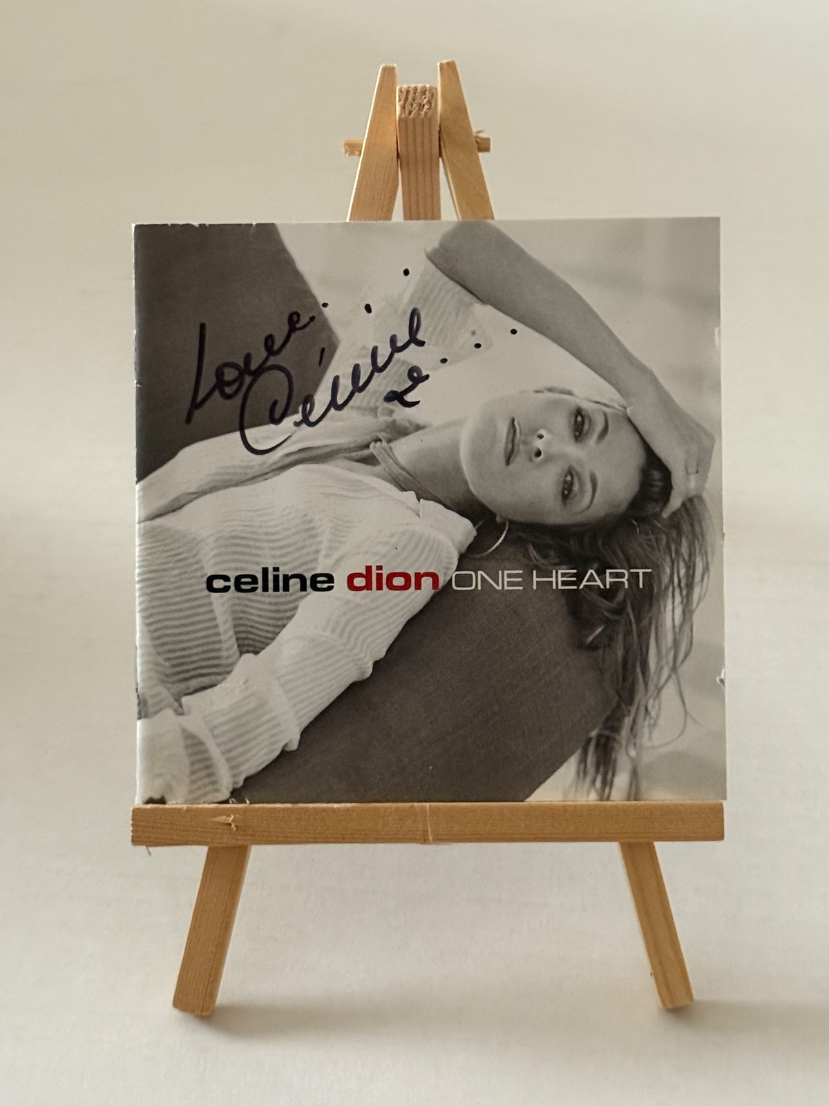 Celine Dion - One Heart CD booklet. Slight indentations/tears
