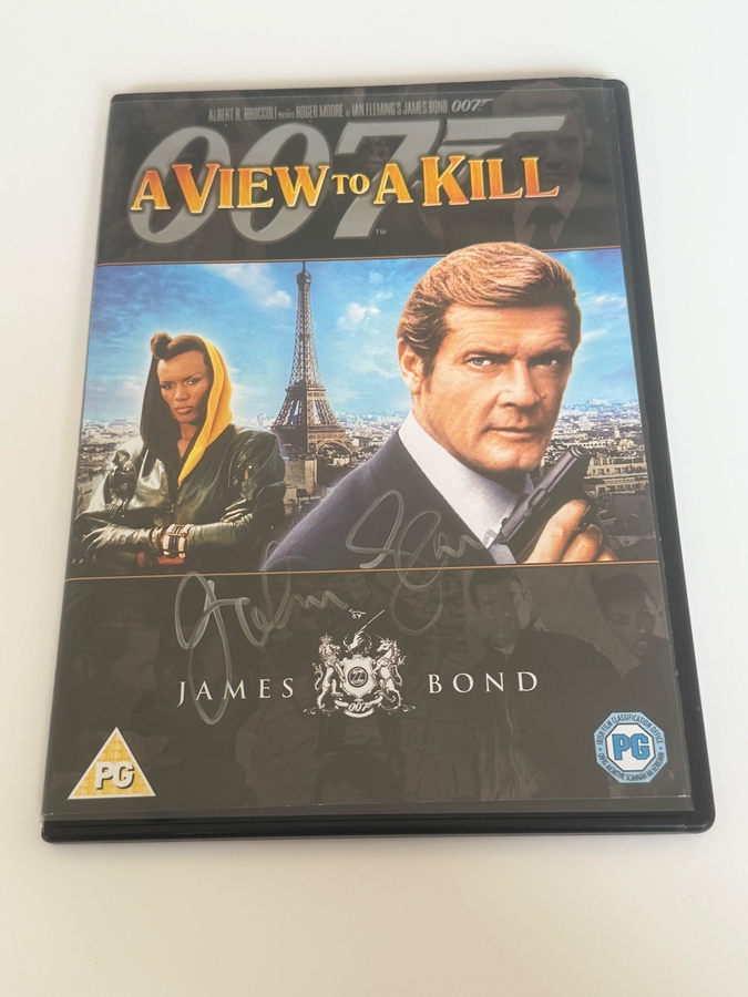 A View To A Kill DVD signed by John Glen