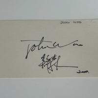 John Woo signed card