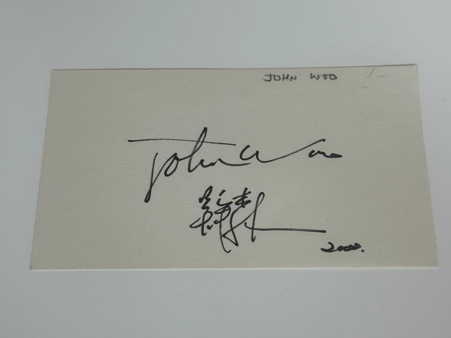 John Woo signed card