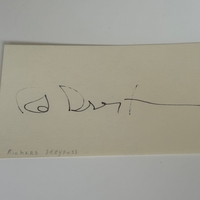 Richard Dreyfuss signed card