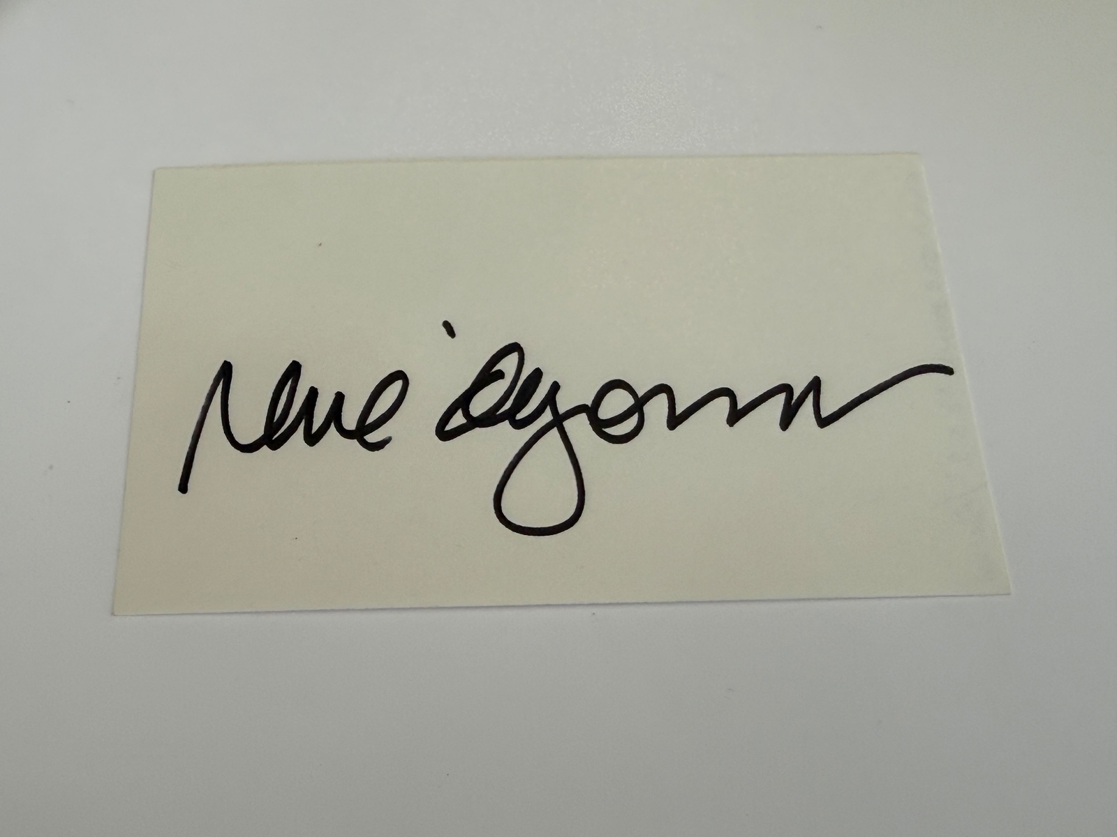 Rene Auberjonois signed card