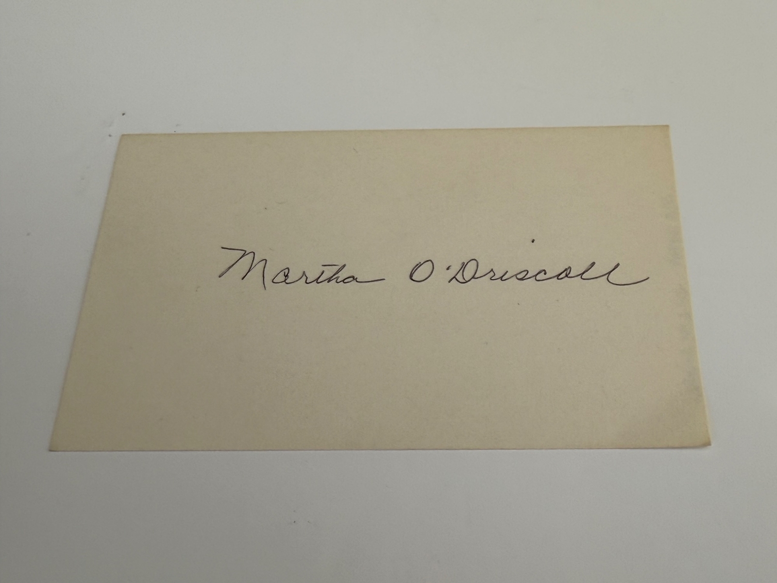 Martha O’Driscoll signed card