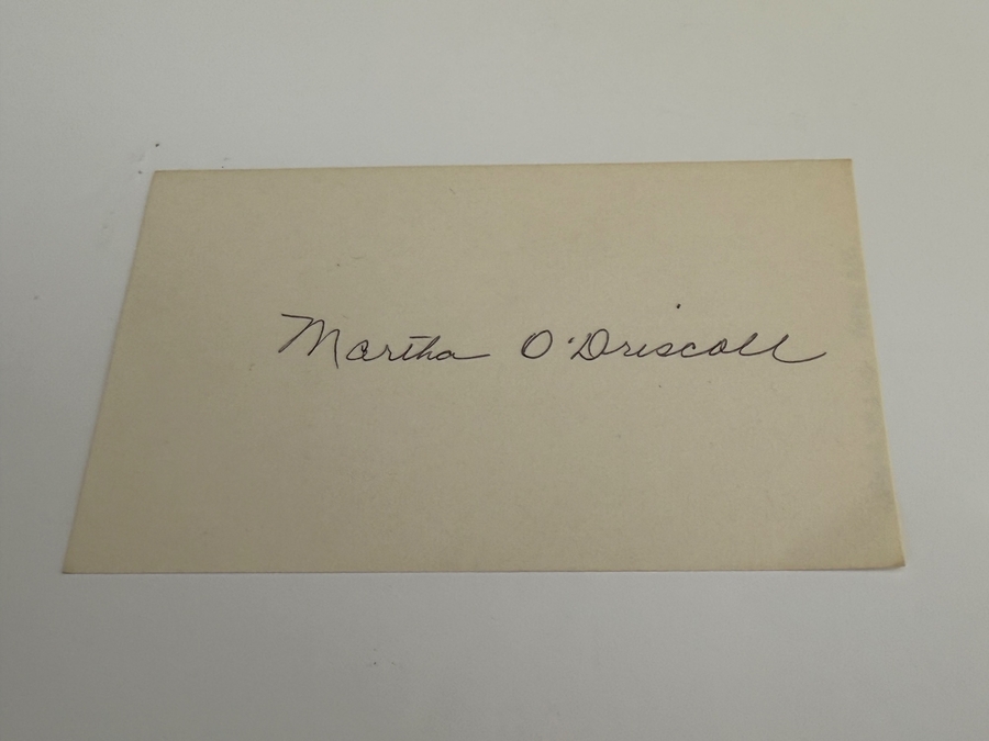 Martha O’Driscoll signed card