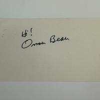 Orson Bean signed card