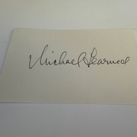 Michael Learned signed card