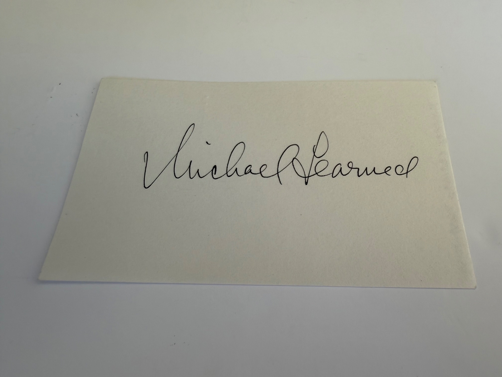 Michael Learned signed card