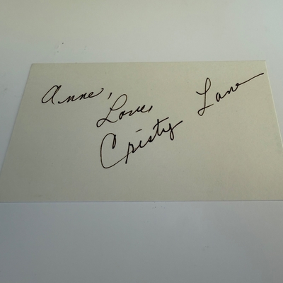 Cristy Lane signed card