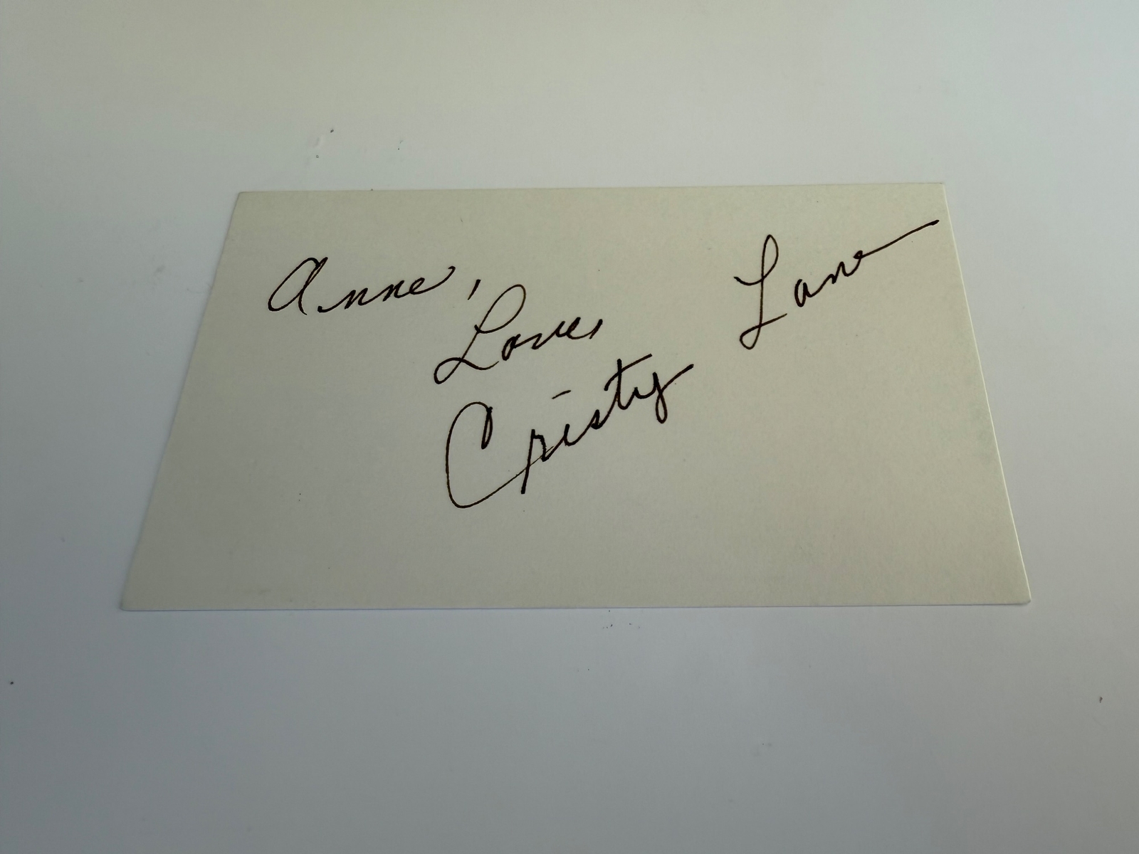 Cristy Lane signed card