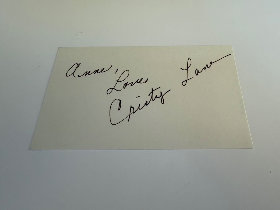 Cristy Lane signed card