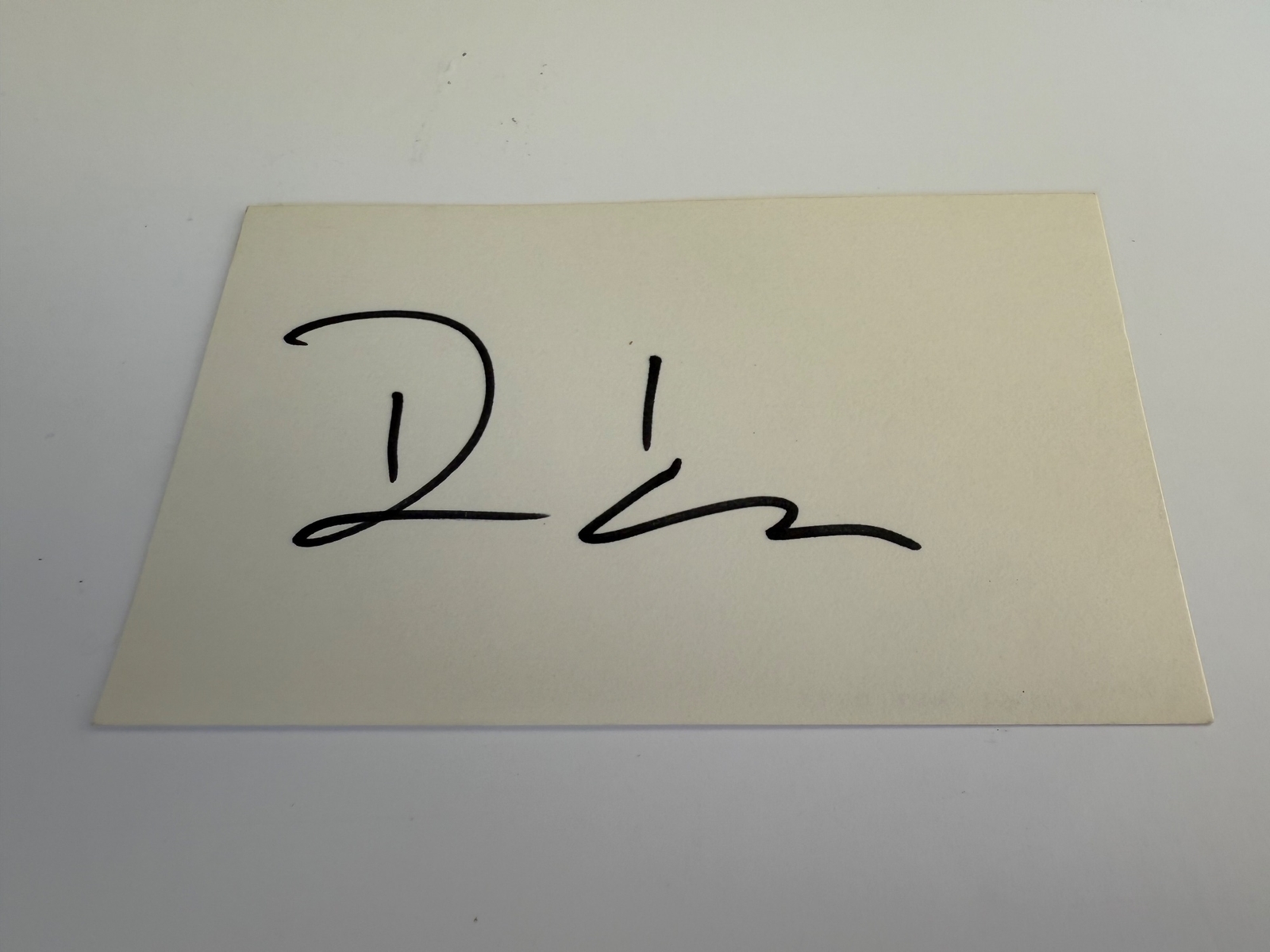 David Caruso signed card