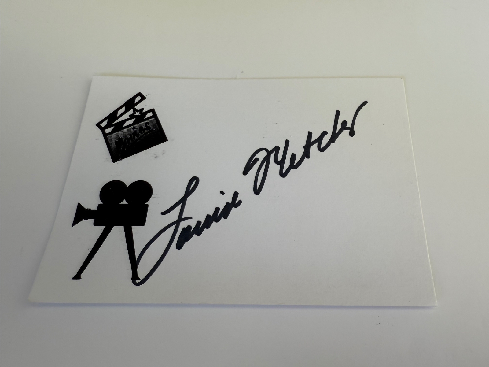 Louise Fletcher signed card