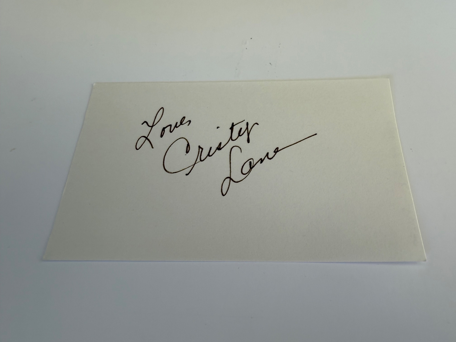 Cristy Lane signed card