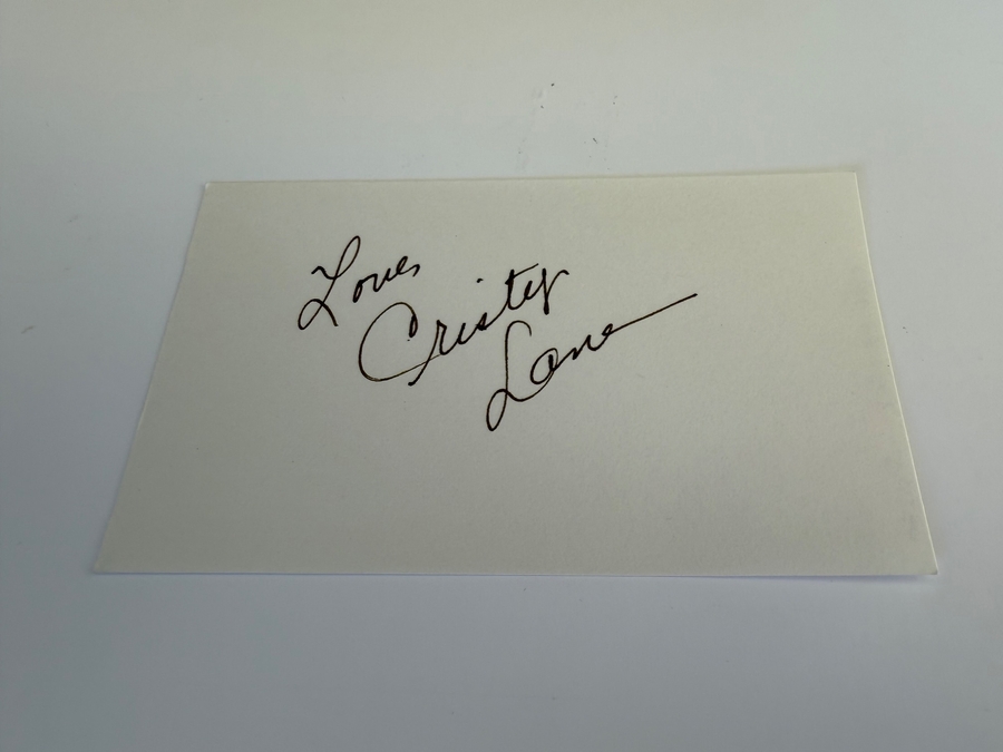 Cristy Lane signed card