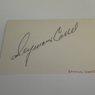 Seymour Cassel signed card