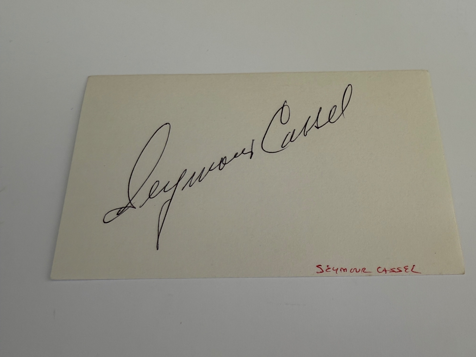 Seymour Cassel signed card