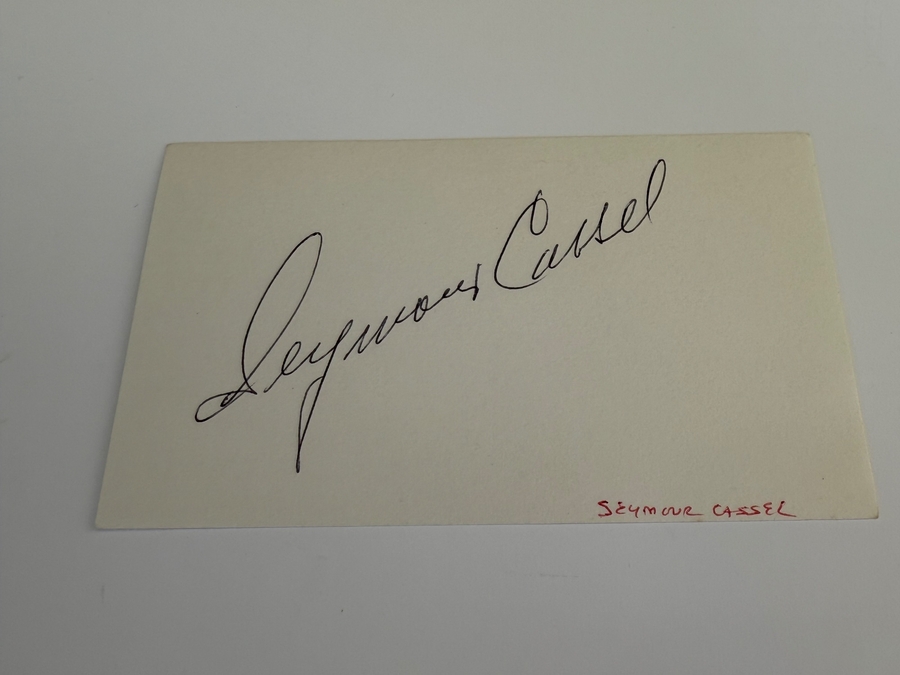 Seymour Cassel signed card