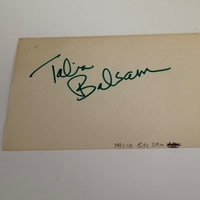 Talia Balsam signed card