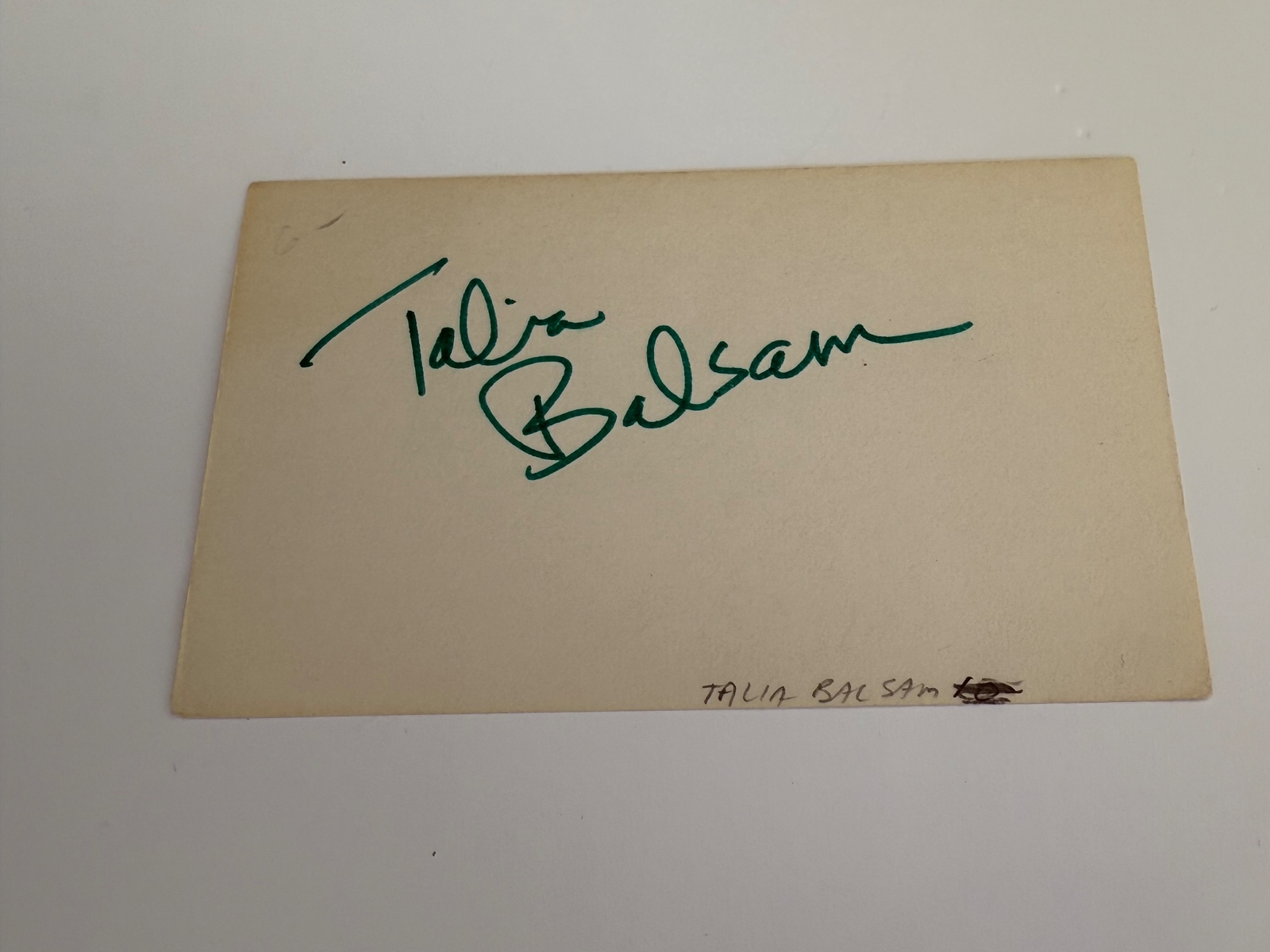 Talia Balsam signed card