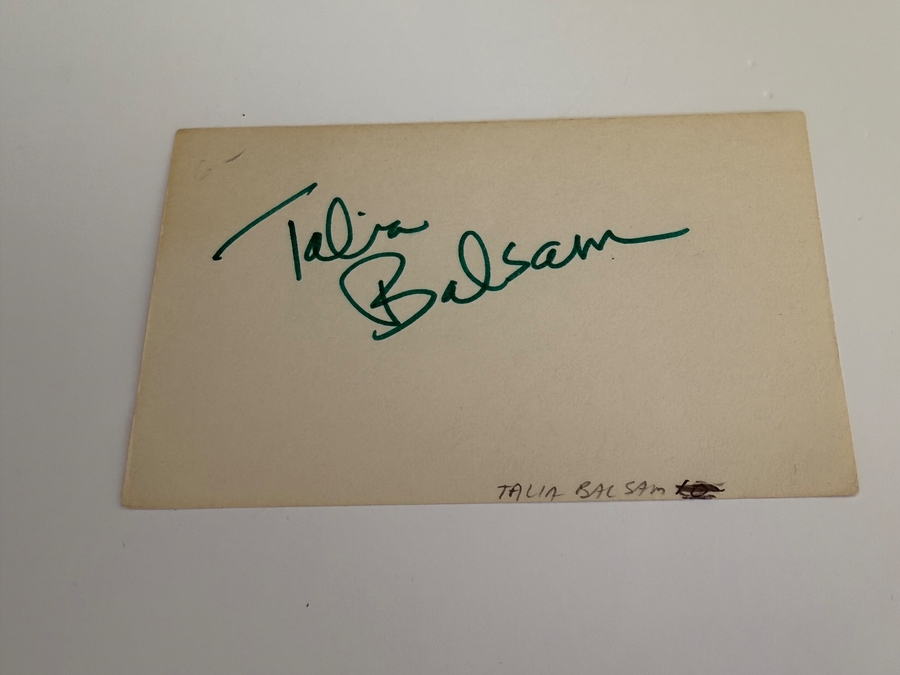 Talia Balsam signed card