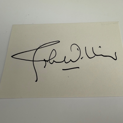 John Williams signed card