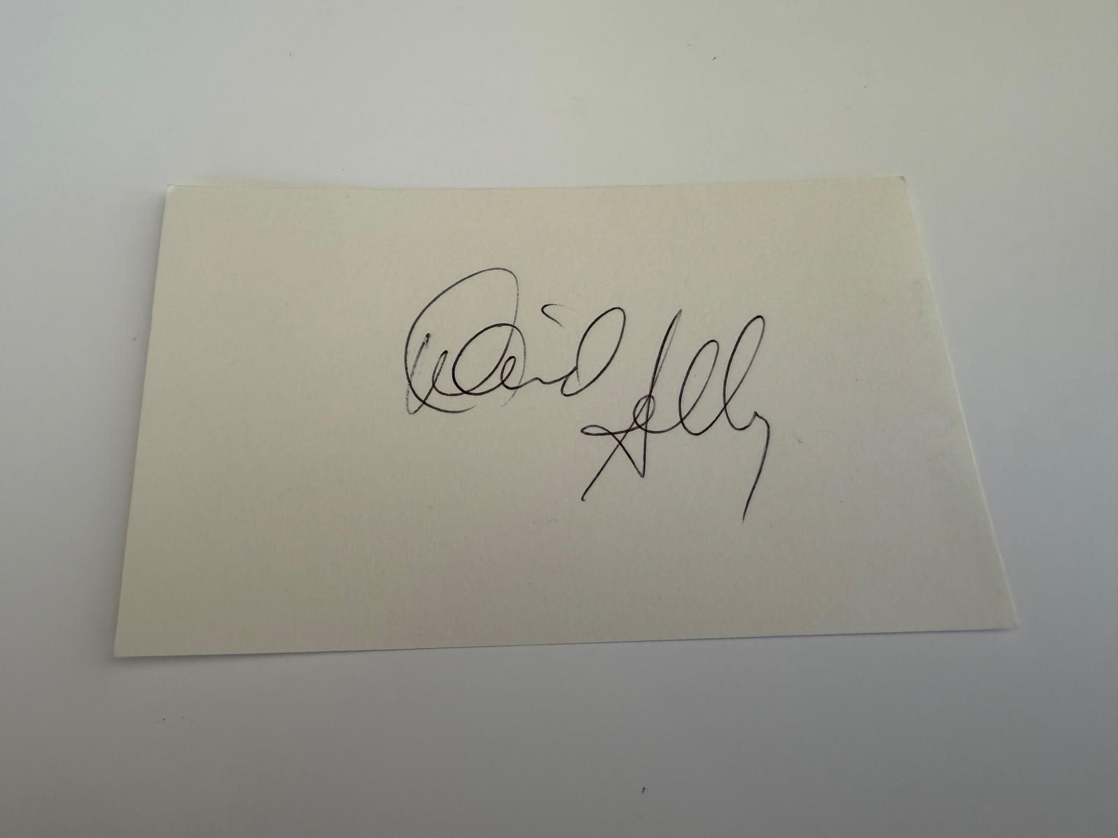 David Shelby signed card