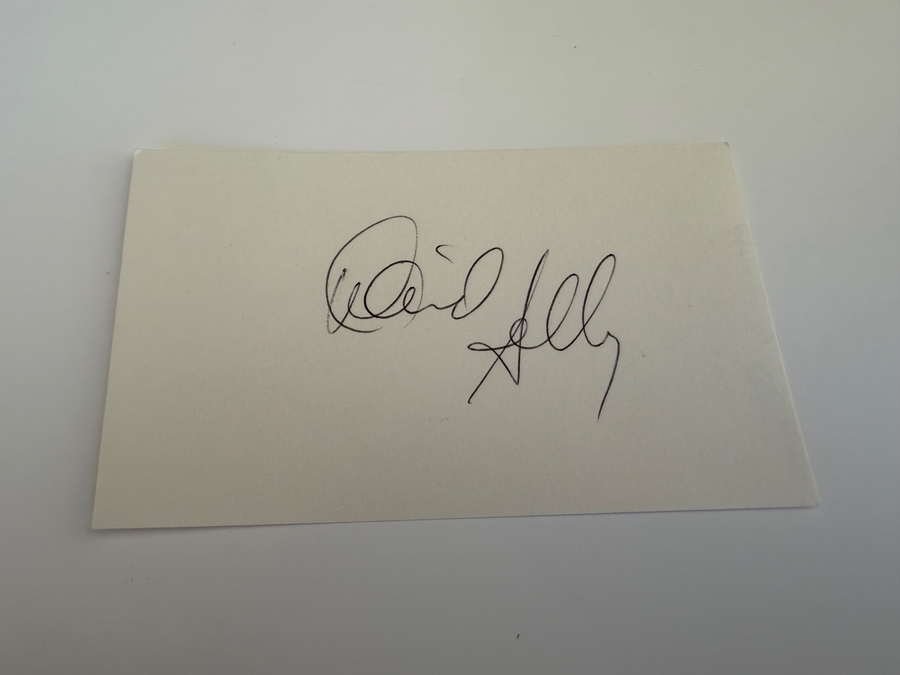 David Shelby signed card