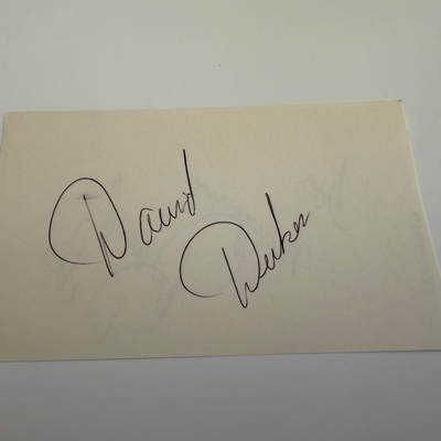 David Dukes signed card