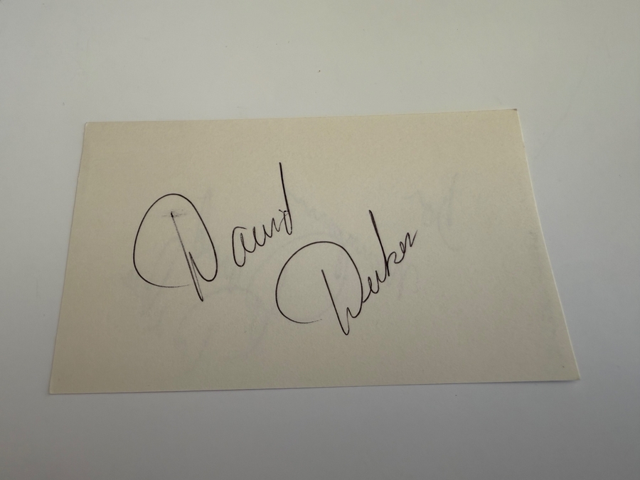 David Dukes signed card