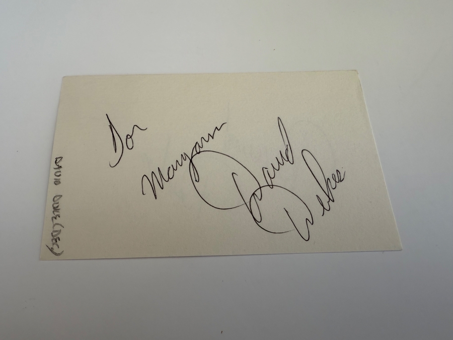 David Dukes signed card