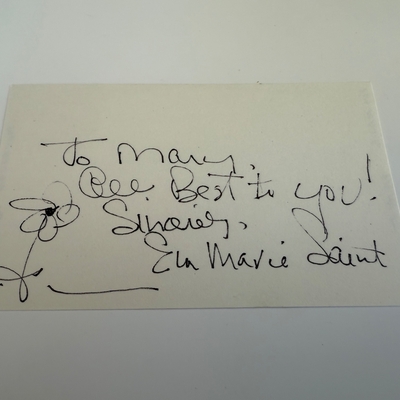 Eva Marie Saint signed card