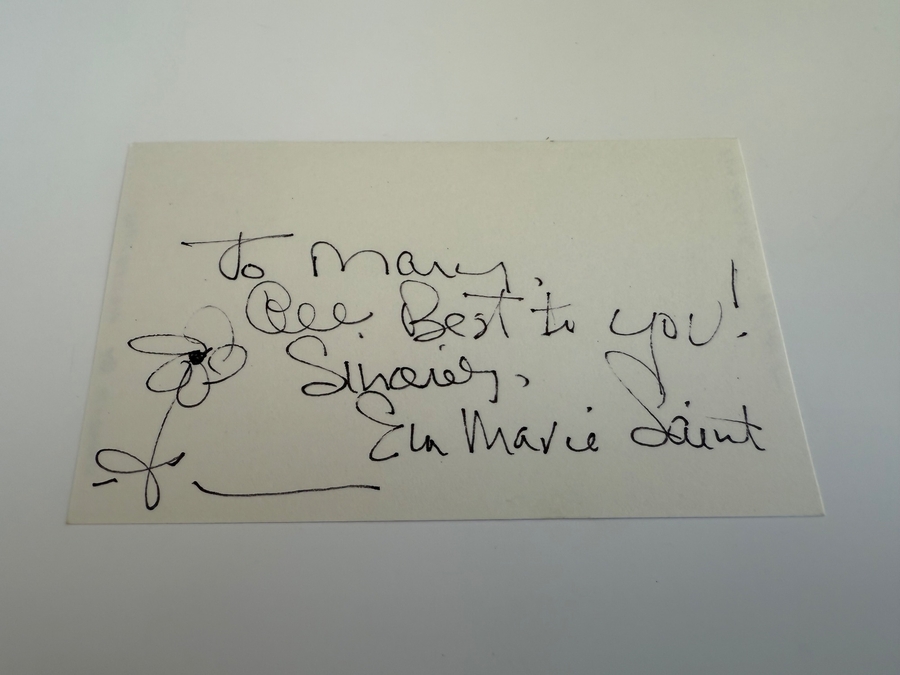 Eva Marie Saint signed card