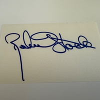 Robert Stack signed card