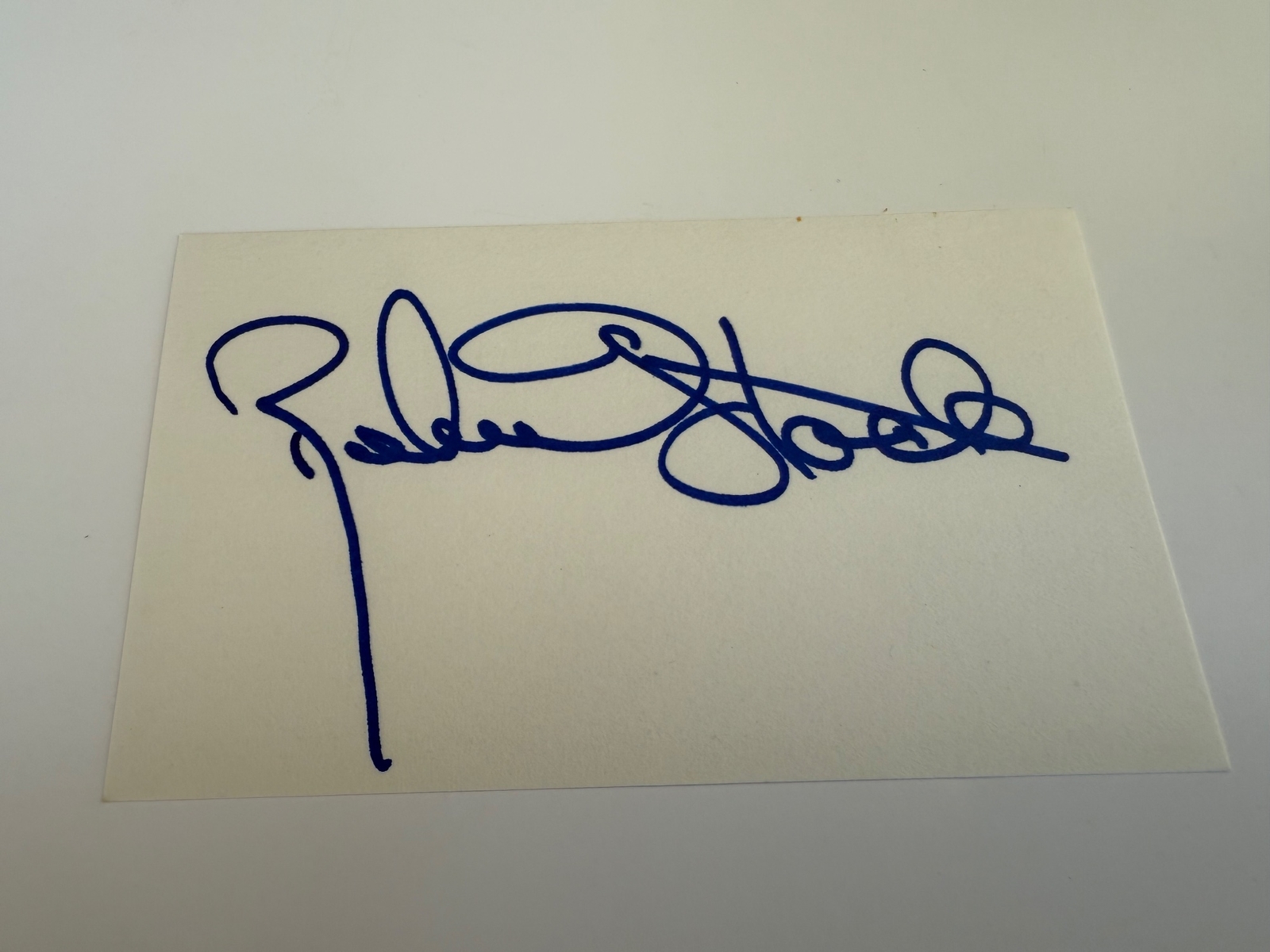 Robert Stack signed card