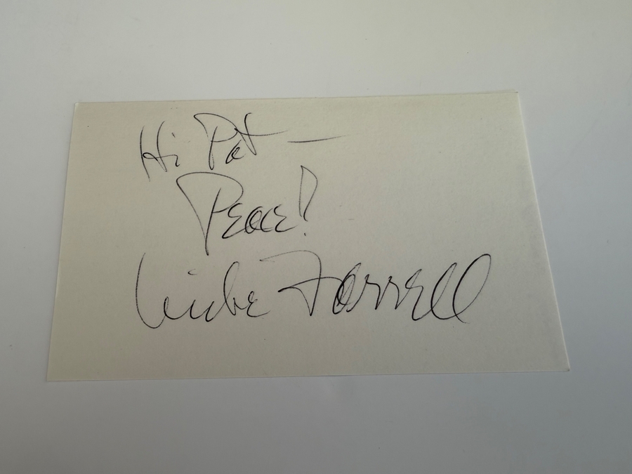Mike Farrell signed card