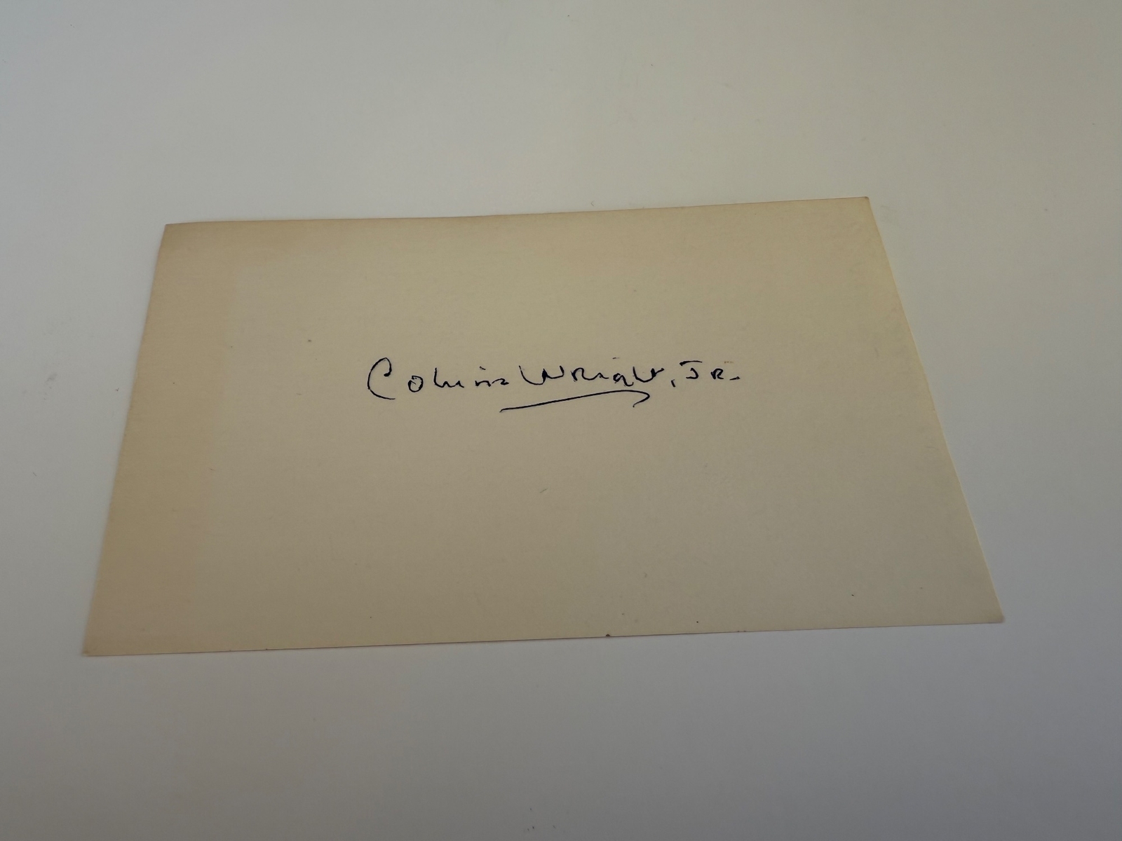 Covina Wright Jr signed card