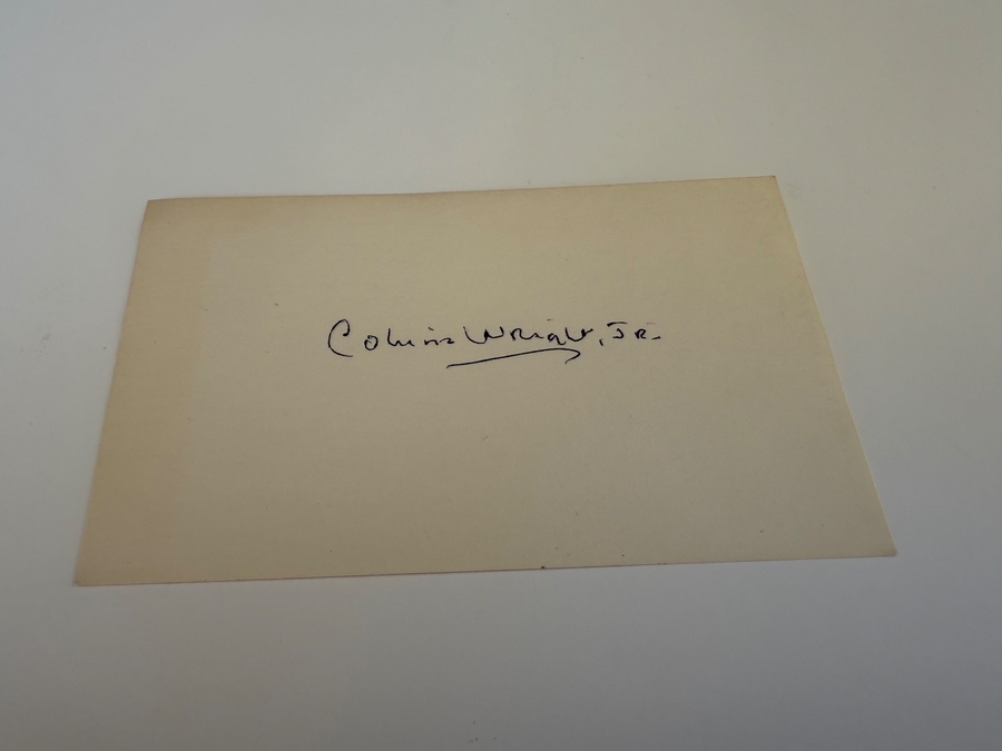 Covina Wright Jr signed card