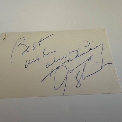 Joanna Shimkus signed card
