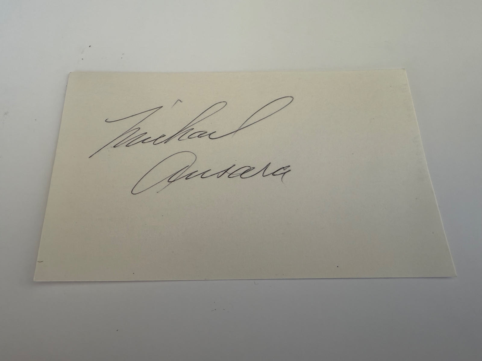 Michael Ansara signed card