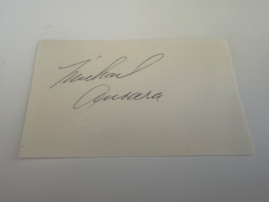Michael Ansara signed card