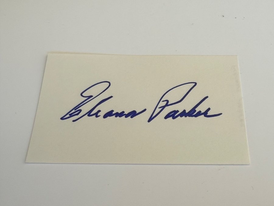 Eleanor Parker signed card