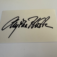 Angelica Huston signed card