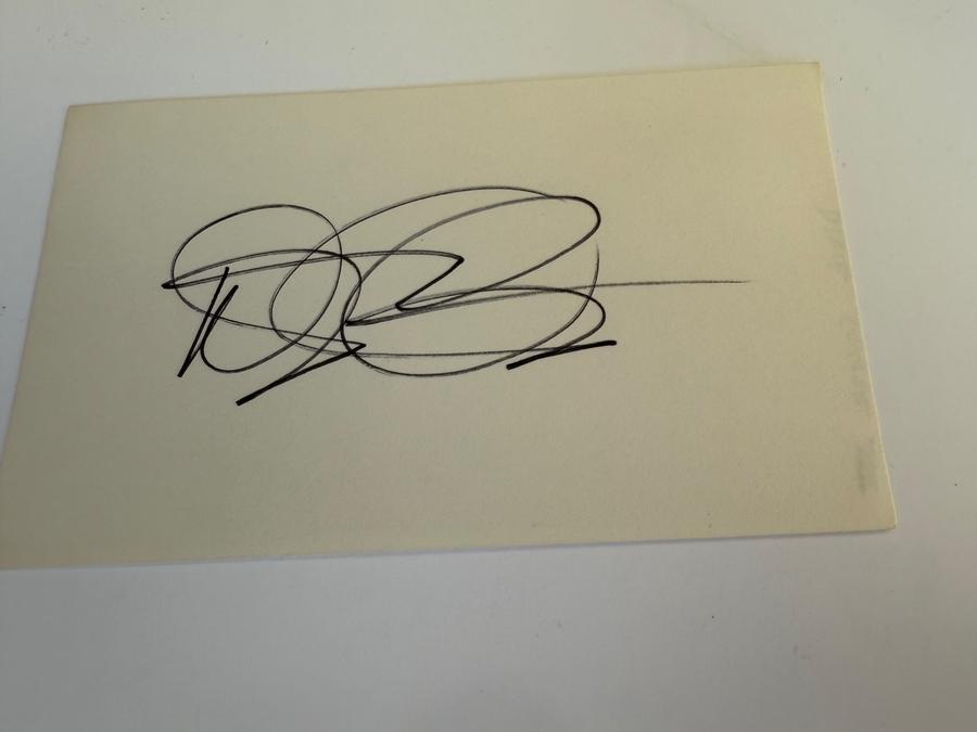 Dixie Carter signed card