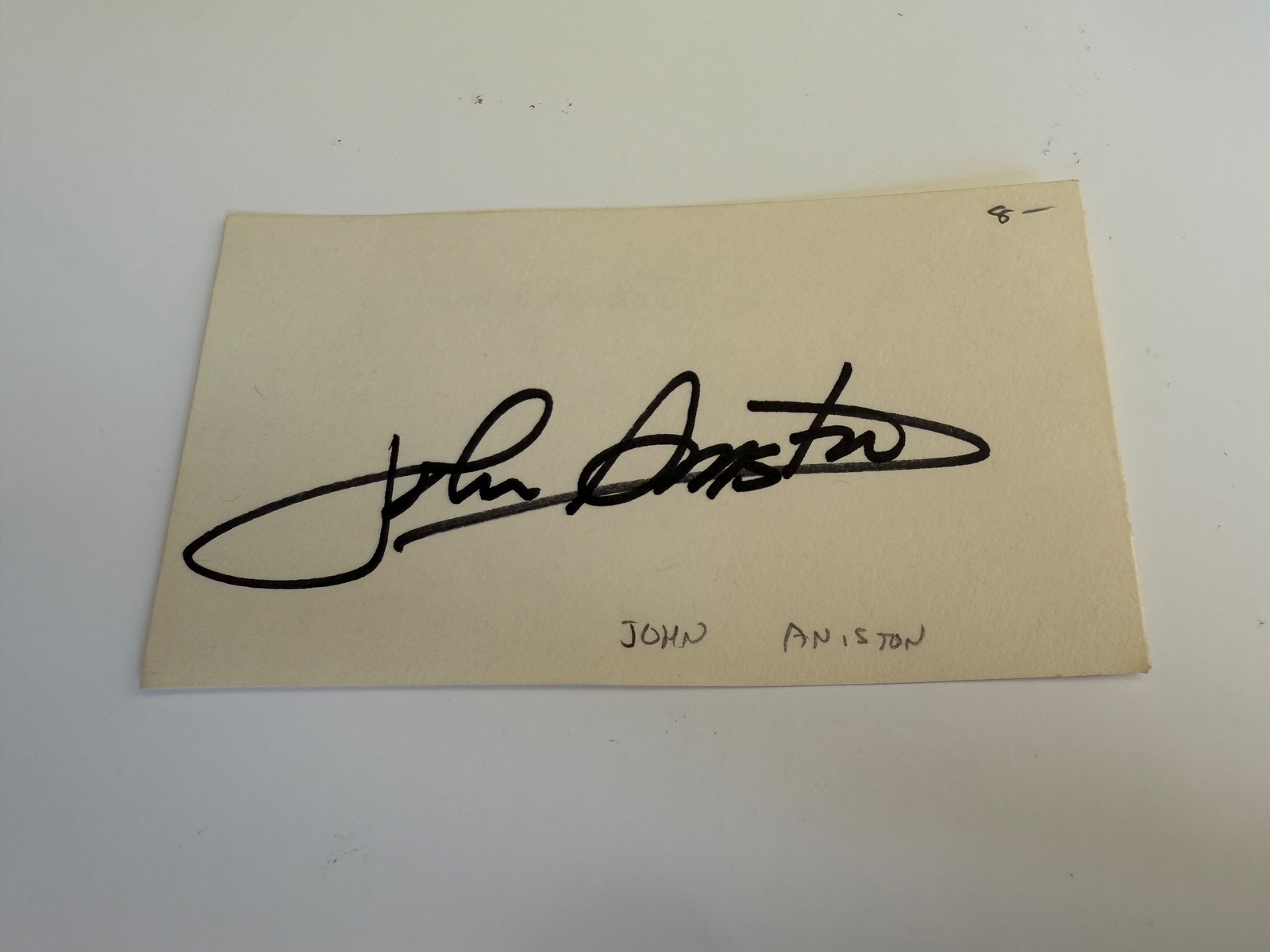 John Aniston signed card