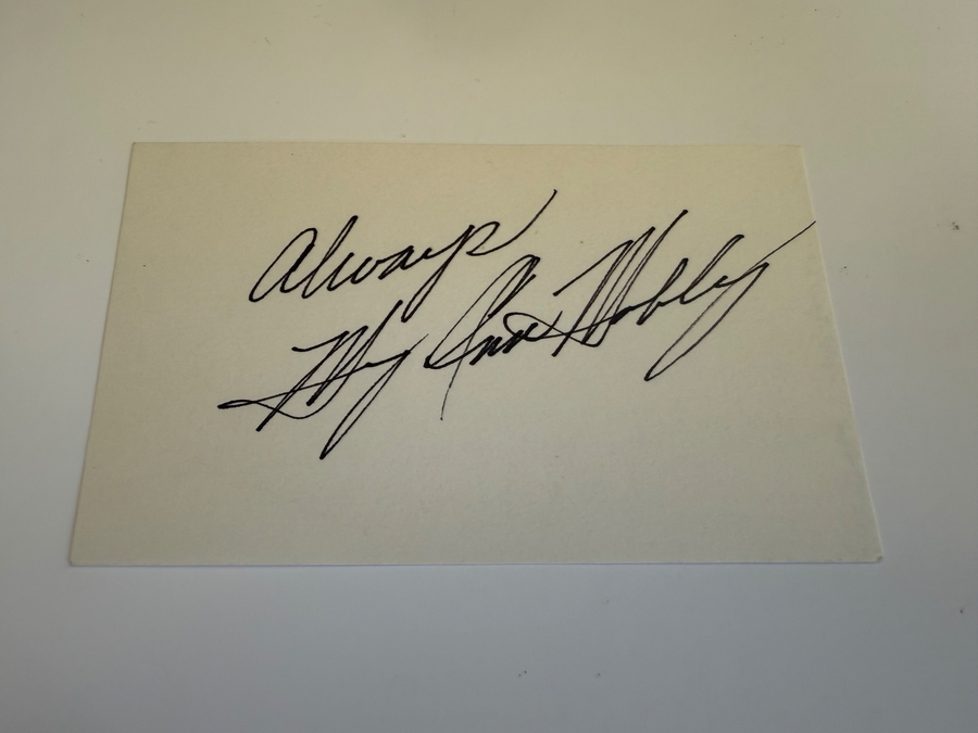 Mary Ann Mobley signed card