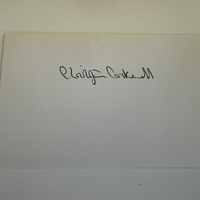 Christopher Cockerell signed card